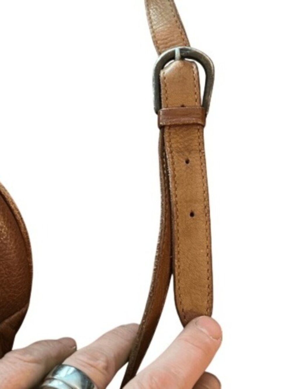 Unisa Brown Genuine Leather Shoulder Bag Classic Minimalist Purse - Picture 6 of 8